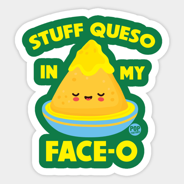 QUESO FACE O Sticker by toddgoldmanart